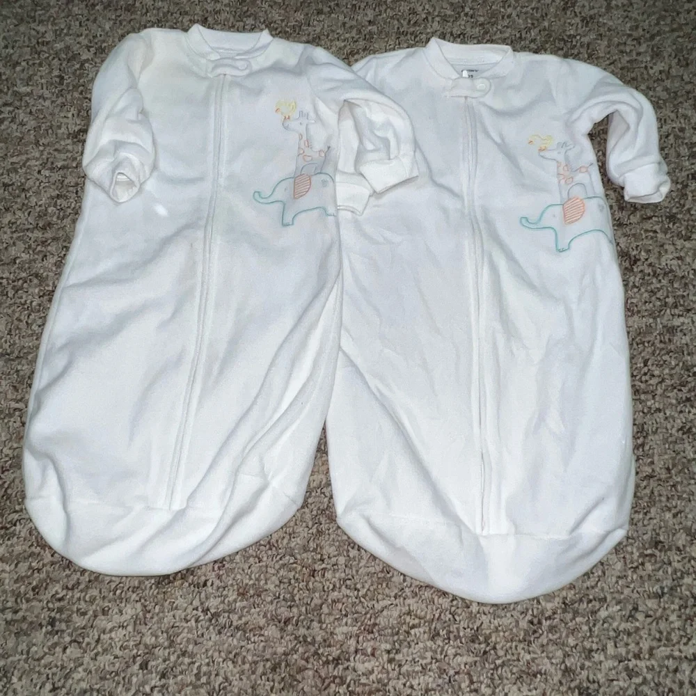 Boys, girls newborn sleep sacks Carter's White Baby Sleep Sack‎
